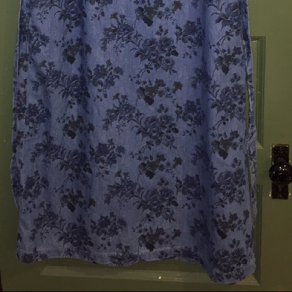 Vintage Capacity Blue Floral Jean Dress - Picture 3 of 11